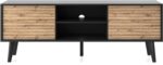Έπιπλο τηλεόρασης Willow ανθρακί + φυσικό Αρτιζάν 154x56x40cm