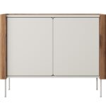 Μπουφές Wrap Λευκό Kazmir + Καρυδιά 105x82x39cm