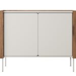 Μπουφές Wrap Λευκό Kazmir + Καρυδιά 105x82x39cm