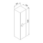 Στήλη ADA Λευκό MDF 18mm Λάκα 35 3CADA035WHM κρεμαστή - Image 2