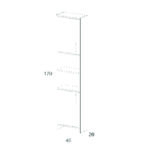 ΣΤΗΛΗ ΜΠΑΝΙΟ ALON 2 Επιδαπέδια Λευκό 3CAL040WH2 με 2 πόρτες, 40x20x170 - Image 3