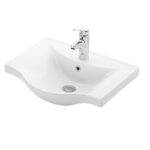 Νιπτήρας BASIC 55 γυαλιστερή πορσελάνη 55x46cm