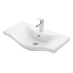 Νιπτήρας BASIC 75 γυαλιστερή πορσελάνη 75x46cm