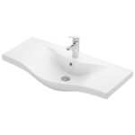 Νιπτήρας BASIC 90 γυαλιστερή πορσελάνη 90x46cm