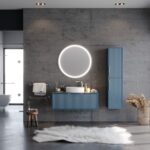 Σετ Έπιπλο Μπάνιου HOLE Μπλε MDF 18mm Λάκα 100 9SHOL100BLSM