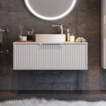 Πάγκος HOLE Λευκό MDF 18mm Λάκα 100 S3BHOL100WHM 101x50x37cm