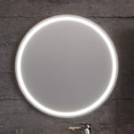 Καθρέφτης LED HOLE Φ80 Μπλε MDF 18mm Λάκα με περιμετρικό φωτισμό και αισθητήρα 3MHOL100BLSM