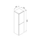 Στήλη KUZEY Λευκό MDF 18mm Λάκα 35 3CKUZ035WHM κρεμαστή - Image 2