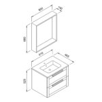 Πάγκος LAGUNA Λευκό MDF 18mm Λάκα 60 S3BLAG060WHM 61x46.50x52cm - Image 2