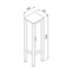 Στήλη LONDON Λευκή MDF 18mm Λάκα 40 3CLON040WHM - Image 2