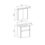Πάγκος MALAGA Γκρι MDF 18mm Λάκα 65 S3BMAL065GRM 65x45.5x72cm - Image 2