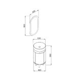 Πάγκος MASAL Πράσινο MDF 18mm Λάκα 42 S3BMAS042GR 42x51x69cm - Image 3