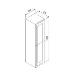 Στήλη NAPOLI Λευκή MDF 18mm Λάκα 35 3CNAP035WHM κρεμαστή - Image 2