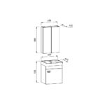 Σετ Έπιπλο Μπάνιου NEON Ανθρακί MDF 18mm 45 9SNEO045ANM - Image 2