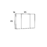 Σετ Έπιπλο Μπάνιου OMEGA GREY OAK 100 9SOM100GOΝW Πάγκο 97x44x60cm - Image 6