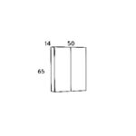 ΣΕΤ ΕΠΙΠΛΟΥ OMEGA 50cm χρ. (W.BL) BEIGE OAK 9SOM050BOBW - Image 2