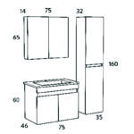 Σετ Έπιπλο Μπάνιου OMEGA BEIGE OAK 75 9SOM075BO0 Πάγκο 72x44x60 - Image 7