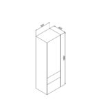 Στήλη RODOS Ασημί MDF 18mm Λάκα 50 3CROD050SBM κρεμαστή - Image 2