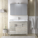 Σετ Έπιπλο Μπάνιου SAVINA NATURAL OAK 100 9SSA100NO0W Πάγκος 97x44x83cm