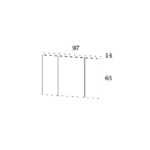 Καθρέφτης SAVINA NATURAL OAK 100 3MSA100NO0W με ντουλάπια 97x14x65cm - Image 2