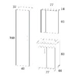 Καθρέφτης SAVINA NATURAL OAK 80 3MSA080NO0W με ντουλάπια 77x14x65cm - Image 2