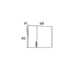 Καθρέφτης SIENA HARMONY NEW 65 3MSI065HN0W με ντουλάπια 60x14x65cm - Image 2