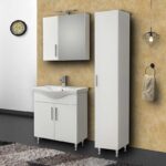 Στήλη SIENA WHITE 35 3CSI035GL0 με ποδαράκια 35x32x185cm - Image 2