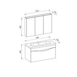 Πάγκος SMILE Λευκό / Barok MDF 18mm Λάκα 100 S3BSMIL100WB 100x45.5x54.5cm - Image 3
