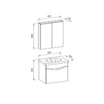 Σετ Έπιπλο Μπάνιου SMILE Λευκό / Barok MDF 18mm Λάκα 65 9SSMI065WBM - Image 3