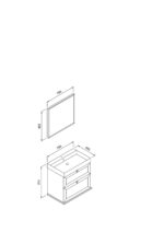 ΣΕΤ ΕΠΙΠΛΟΥ ΜΠΑΝΙΟΥ STELLA 70cm χρ.WHITE MAT 9SSTE070WHM - Image 2