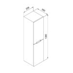 Στήλη TREND Ανθρακί MDF 18mm Λάκα 34 3CTRE034ABM κρεμαστή - Image 2