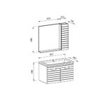 Σετ Έπιπλο Μπάνιο VEGA Capuccino MDF 18mm Λάκα 80 9SVEG080CAM - Image 2