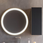 ΣΕΤ ΚΑΘΡΕΦΤΗΣ LED VIEN ΣΤΡΟΓΓΥΛΟΣ Φ80 & ΝΤΟΥΛΑΠΙ ΤΟΙΧΟΥ 30cm ANTHR./BEIGE MAT 3SMVIE120ABM