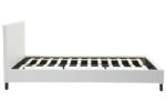 Κρεβάτι Nevil pakoworld 150x200 PU χρώμα λευκό ματ - Image 4