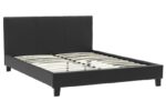 Κρεβάτι Nevil pakoworld 150x200 PU χρώμα μαύρο ματ - Image 2