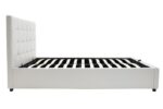 Κρεβάτι Roi pakoworld 160x200 PU λευκό ματ + αποθηκευτικό χώρο - Image 4