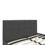 Κρεβάτι Mago pakoworld ύφασμα σε ανθρακί απόχρωση με ξύλινο πόδι 160x200εκ - Image 4