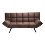 Καναπές - κρεβάτι 3θέσιος Freddo pakoworld βελούδο καφέ 181x81x86εκ - Image 5