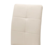 Καρέκλα Ariadne pakoworld PU λευκό-πόδι χρωμίου - Image 4