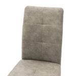 Καρέκλα Ariadne pakoworld PU γκρι-πόδι χρωμίου - Image 4