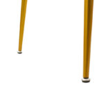 Τραπέζι Paris pakoworld οβάλ γυαλί 8mm λευκό μαρμάρου-χρυσό 150x80x75εκ - Image 3