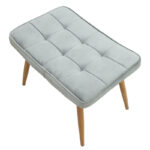 Πολυθρόνα Maddison με υποπόδιο-μαξιλάρι pakoworld βελούδο γκρι-φυσικό 68x72x98εκ - Image 5