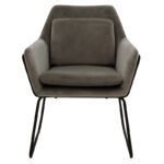 Πολυθρόνα Mira pakoworld βελούδο ανθρακί-μαύρο 65x69x86εκ - Image 3