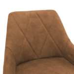 Σκαμπό bar Empower pakoworld μεταλλικό μαύρο-ύφασμα antique καφέ - Image 4