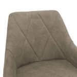 Σκαμπό bar Empower pakoworld μεταλλικό μαύρο-ύφασμα antique γκρι καφέ - Image 4