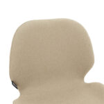 Σκαμπό bar Impel pakoworld μεταλλικό μαύρο-ύφασμα μπεζ - Image 4