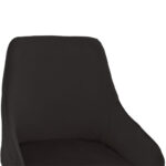 Σκαμπό bar Lithe pakoworld μεταλλικό μαύρο χρυσό-βελούδο μαύρο 47x44x98εκ - Image 4