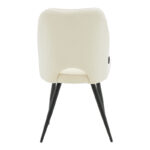 Καρέκλα Renish pakoworld μπουκλέ λευκό-μεταλλικό μαύρο πόδι 47x61x85εκ - Image 4