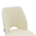 Καρέκλα Renish pakoworld μπουκλέ λευκό-μεταλλικό μαύρο πόδι 47x61x85εκ - Image 5