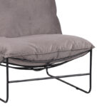 Πολυθρόνα Chopie pakoworld ύφασμα γκρι ποντικί-μαύρο πόδι 77x90x83εκ - Image 5